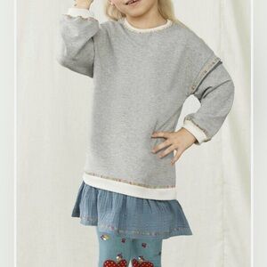 Matilda Jane Girls Dresses And Pants, Everly Heathered, Mila Sweatshirt Dress 6